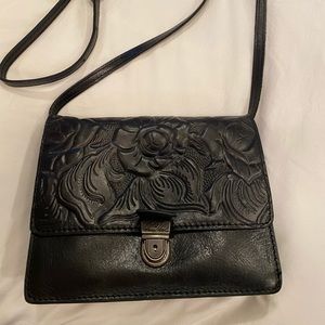 Patricia Nash Black leather crossbody